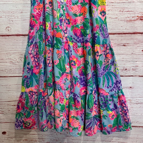 Lilly Pulitzer Carolane Lileeze Halter Swing Dress Multi Me and My Zesty Sz S - Picture 7 of 15